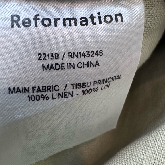 Reformation Paros Linen High Rise Cropped Pants in Oatmeal 6 Minimalist Women’s - Picture 6 of 12